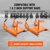 VEVOR Weight Power Pull Push Sled Fitness Strength Speed Training Sled Orange - Top-Down View
