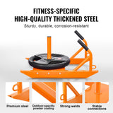 VEVOR Weight Power Pull Push Sled Fitness Strength Speed Training Sled Orange - 45-Degree Angle
