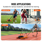 VEVOR Weight Power Pull Push Sled Fitness Strength Speed Training Sled Orange - Rear View