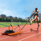 VEVOR Weight Power Pull Push Sled Fitness Strength Speed Training Sled Orange - Low Angle