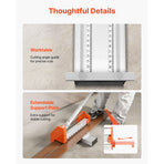 304.8mm Vinyl Floor Cutter, 12mm Thick Laminate Flooring Cutter with Upgraded Labor-Saving Aluminum-Alloy Lever, Telescoping Support Plate, Cuts Certain Engineered Wood, LVT, VCT, SPC, LVP, WPC