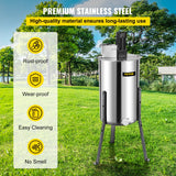 Vevor Brand New Large Two 2  Frame Stainless Steel  Electric Honey Extractor - Top-Down View