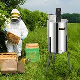 Vevor Brand New Large Two 2  Frame Stainless Steel  Electric Honey Extractor - Low Angle