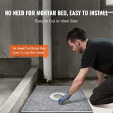 VEVOR Shower Curb Kit, 914x914mm Shower Pan Kit with 160mm Central Drain, Lightweight EPS Shower Installation Kits with 2 Waterproof Cloths, Shower