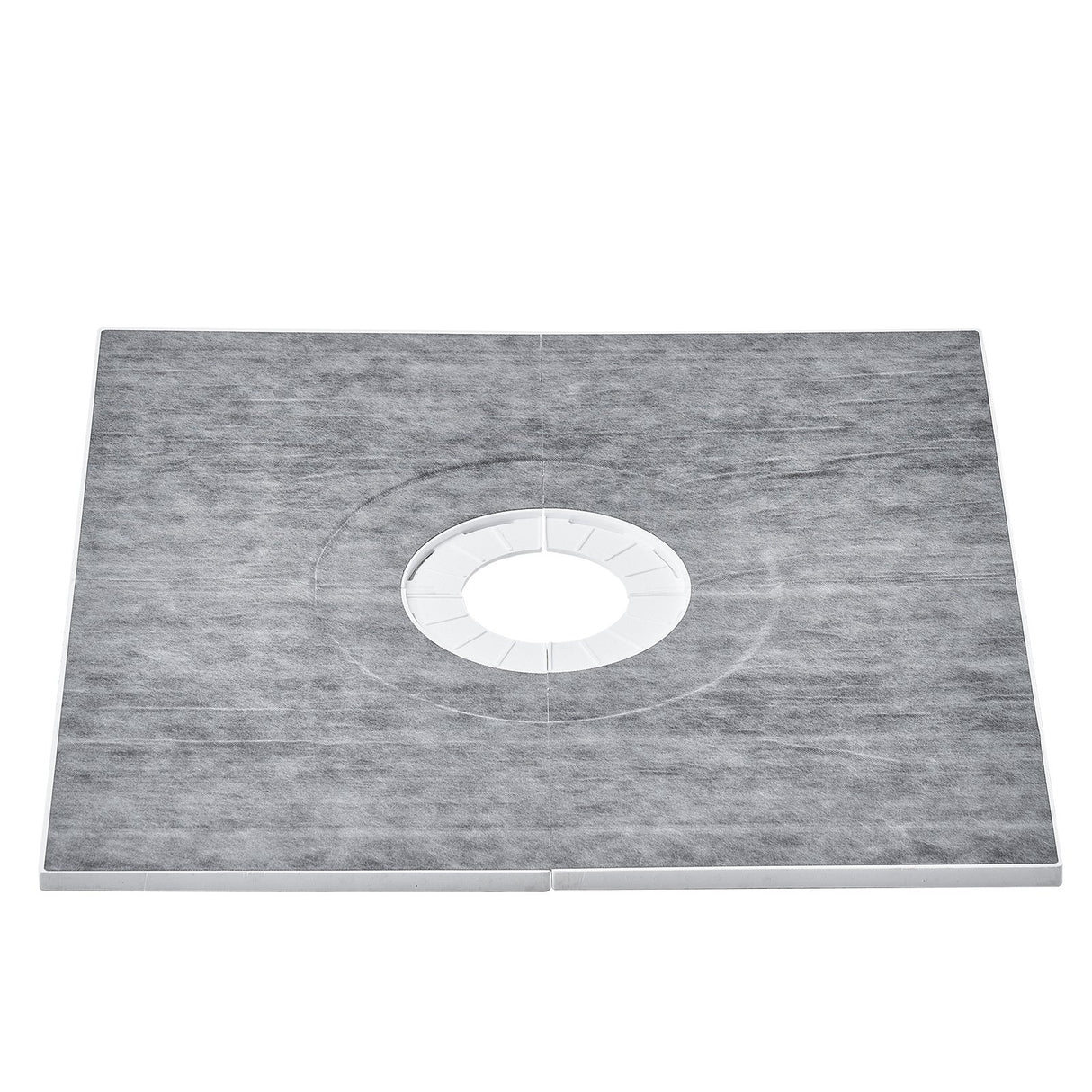 VEVOR Shower Curb Kit, 914x914mm Shower Pan Kit with 160mm Central Drain, Lightweight EPS Shower Installation Kits with 2 Waterproof Cloths, Shower