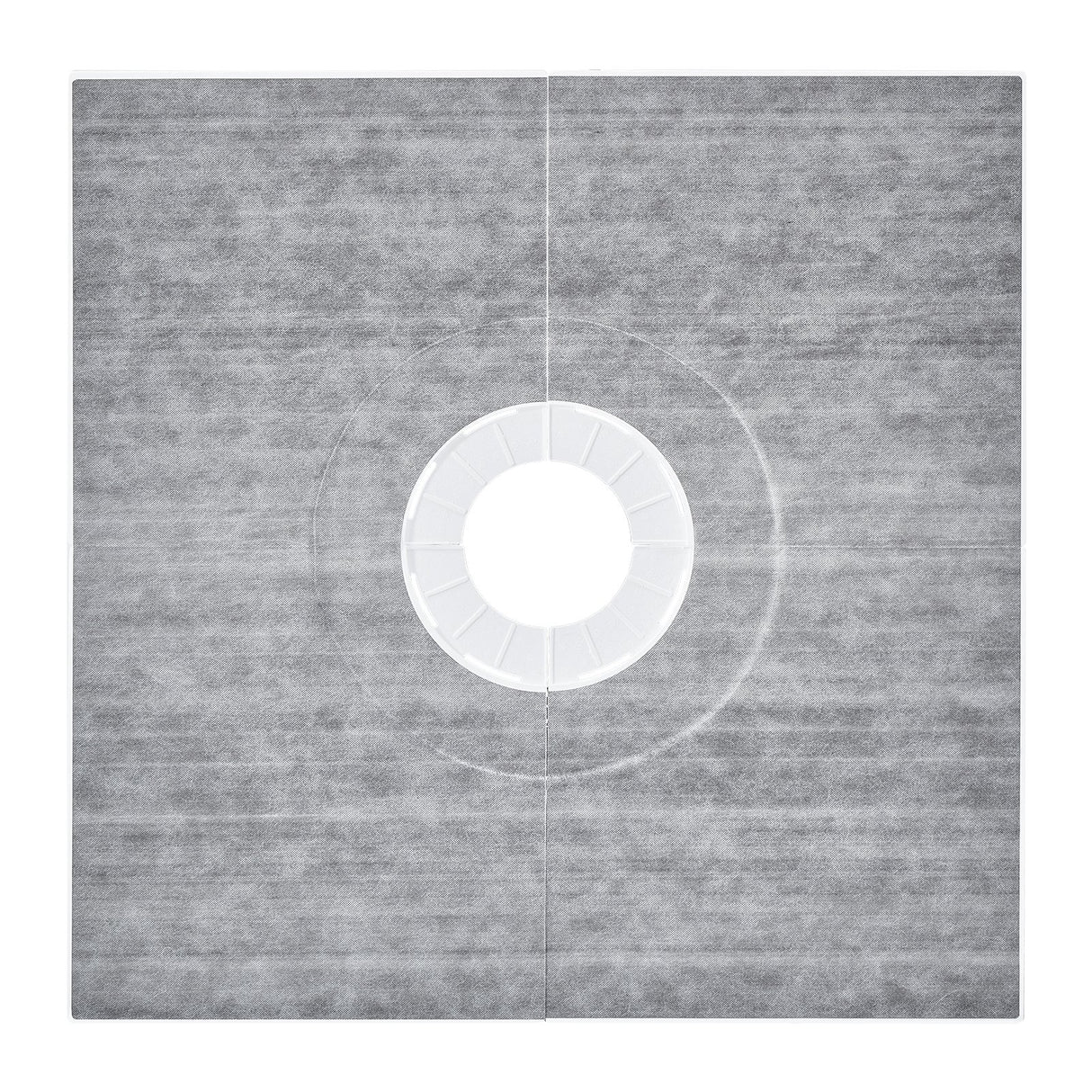 VEVOR Shower Curb Kit, 914x914mm Shower Pan Kit with 160mm Central Drain, Lightweight EPS Shower Installation Kits with 2 Waterproof Cloths, Shower