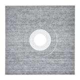VEVOR Shower Curb Kit, 914x914mm Shower Pan Kit with 160mm Central Drain, Lightweight EPS Shower Installation Kits with 2 Waterproof Cloths, Shower