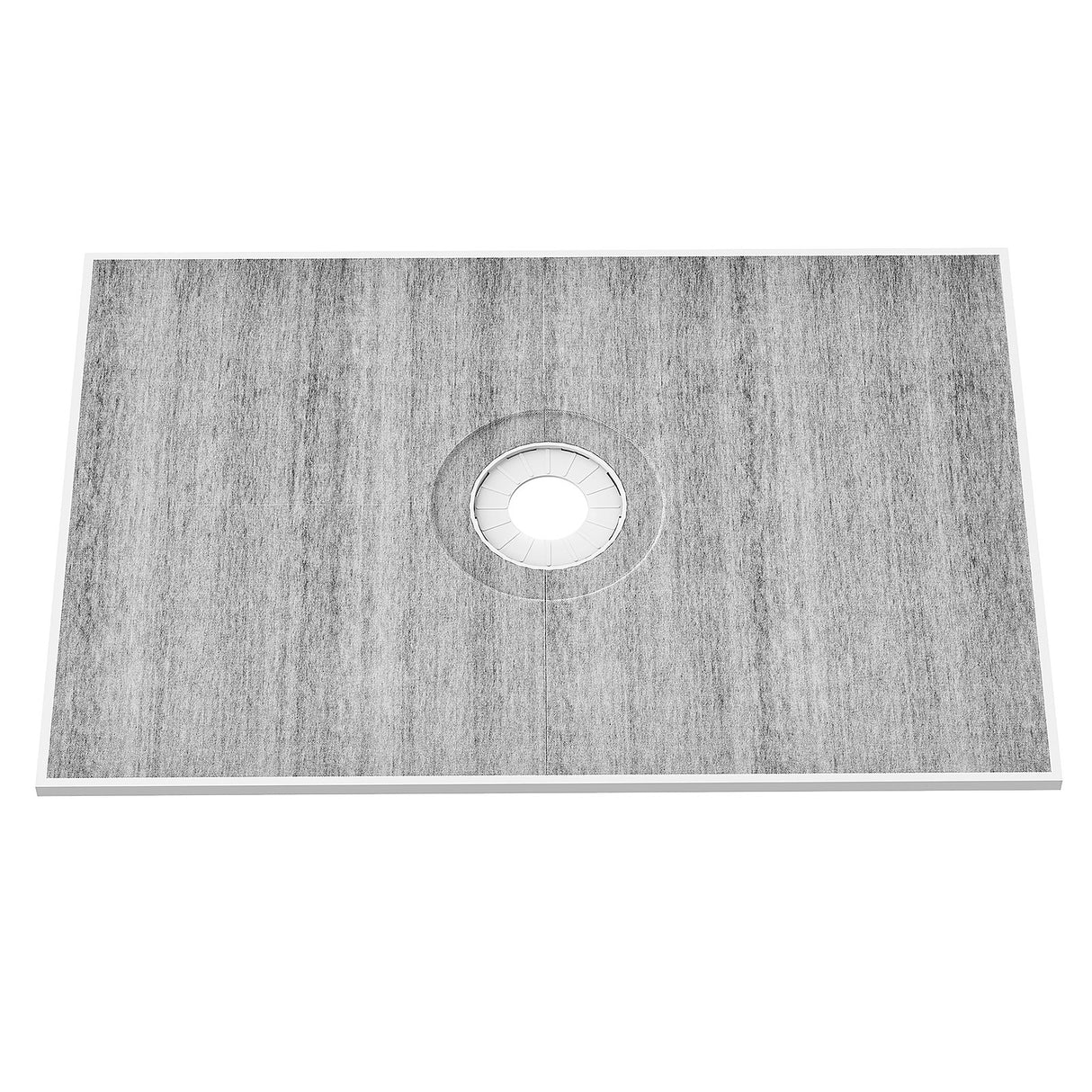 VEVOR Shower Curb Kit, 1219x1828mm Shower Pan Kit with 160mm Central Drain, Lightweight EPS Shower Installation Kits with 2 Waterproof Cloths, Shower