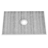VEVOR Shower Curb Kit, 1219x1828mm Shower Pan Kit with 160mm Central Drain, Lightweight EPS Shower Installation Kits with 2 Waterproof Cloths, Shower