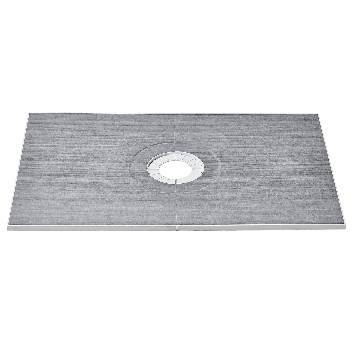VEVOR Shower Curb Kit, 1219x1828mm Shower Pan Kit with 160mm Central Drain, Lightweight EPS Shower Installation Kits with 2 Waterproof Cloths, Shower