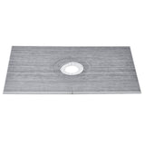 VEVOR Shower Curb Kit, 1219x1828mm Shower Pan Kit with 160mm Central Drain, Lightweight EPS Shower Installation Kits with 2 Waterproof Cloths, Shower