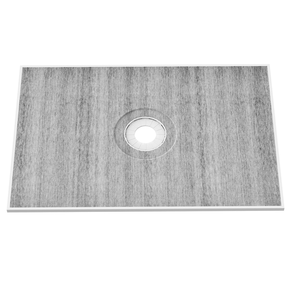 VEVOR Shower Curb Kit, 1219x1828mm Shower Pan Kit with 160mm Central Drain, Lightweight EPS Shower Installation Kits with 2 Waterproof Cloths, Shower