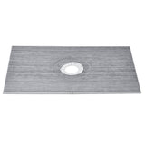 Shower Curb Kit, 1524x965mm Shower Pan Kit with 160mm Central Drain, Lightweight EPS Shower Installation Kits with 2 Waterproof Cloths, Shower Pan Slope Sticks Fit for Bathroom