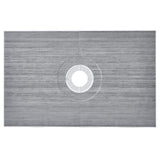 Shower Curb Kit, 1524x965mm Shower Pan Kit with 160mm Central Drain, Lightweight EPS Shower Installation Kits with 2 Waterproof Cloths, Shower Pan Slope Sticks Fit for Bathroom