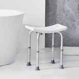 VEVOR Shower Chair, Adjustable Height Shower Stool with Built-in Handles, Shower Seat for Inside Shower or Tub, Non-Slip Bench Bathtub Stool Seat for Elderly Disabled Handicap, 158.8 kg Capacity - Low Angle