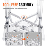 VEVOR Shower Chair, Adjustable Height Shower Stool with Crossbar Support, Shower Seat for Inside Shower or Tub, Non-Slip Bench Bathtub Stool Seat for Elderly Disabled Handicap, 226.8 kg Capacity - Close-Up Angle