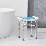 VEVOR Shower Chair, Adjustable Height Shower Stool with Crossbar Support, Shower Seat for Inside Shower or Tub, Non-Slip Bench Bathtub Stool Seat for Elderly Disabled Handicap, 226.8 kg Capacity - Low Angle
