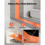 Waterproof Membrane for Shower, 1.2 x 40 m 46.45 m² Waterproofing Tile Membrane, 0.5mm Thickness Polyethylene Fabric Roll, Easy to Cut for Bathroom, Kitchen, Sauna, Walls, Underlayment