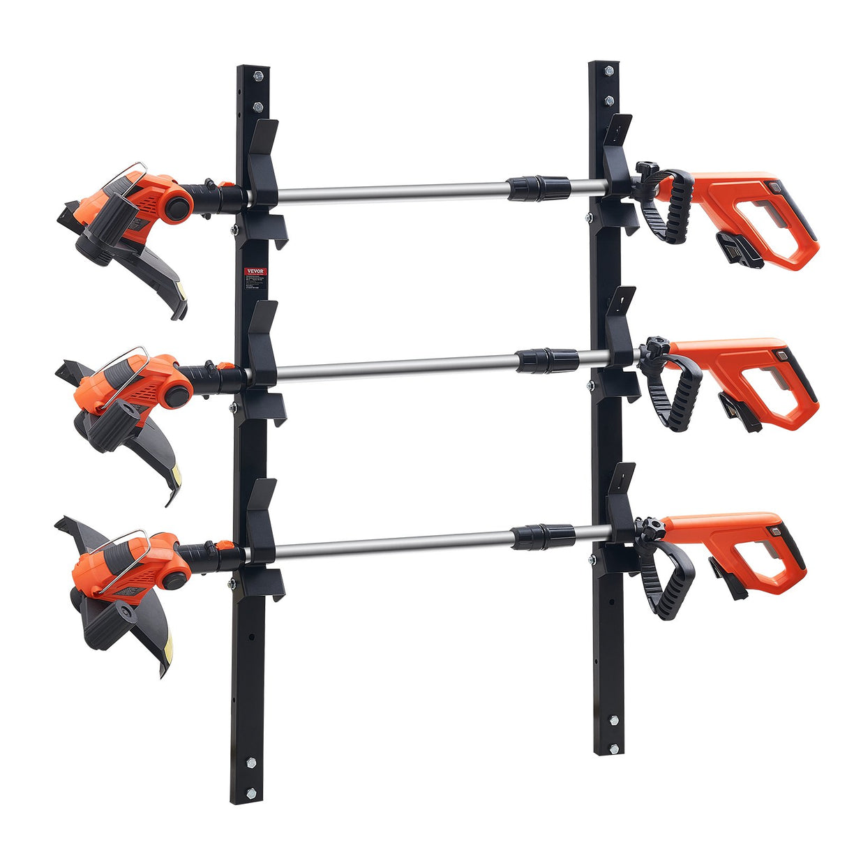 VEVOR 3-Place Weeder Trimmer Rack Holder for Open Landscape Trailer Lockable