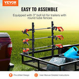 VEVOR 3-Place Weeder Trimmer Rack Holder for Open Landscape Trailer Lockable - Front View