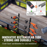 VEVOR 3-Place Weeder Trimmer Rack Holder for Open Landscape Trailer Lockable - Side View