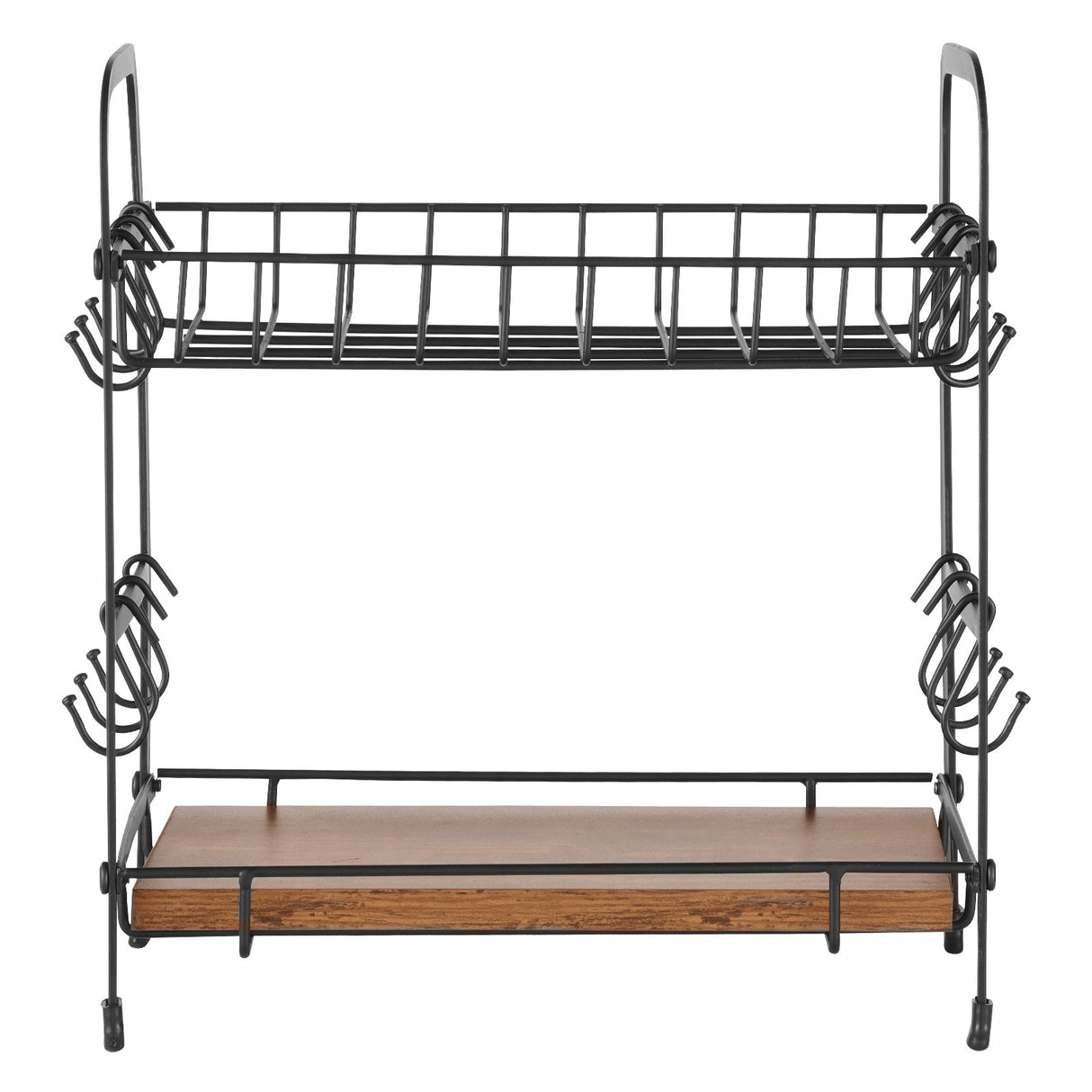 VEVOR 2 Tier Coffee Bar Organizer for Countertop w/ 12 Movable Hooks Mug Holder