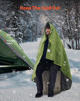 VEVOR Camping Blanket 2.08 m x 1.4 m Warm Stadium Blanket 330GSM Outdoor Travel - Front View