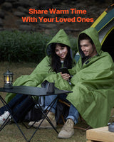 VEVOR Camping Blanket 2 m x 1.5 m Wearable Warm Stadium Blanket Army Green - 45-Degree Angle