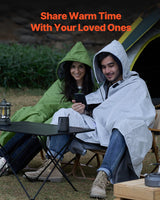VEVOR Camping Blanket 2 m x 1.5 m Wearable Warm Stadium Blanket Light Grey. - 45-Degree Angle