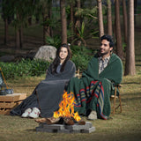 VEVOR Wool Camping Blanket 1.62 m x 2.23 m for Camping Hiking Travel Texture - Low Angle