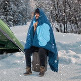 VEVOR Camping Blanket 1.9 m x 1.32 m Wearable Warm Stadium Blanket Outdoor - Low Angle