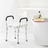 VEVOR Shower Chair, Shower Seat with Back, Adjustable Height Shower Stool, Shower Chair for Inside Shower Bathtub, Non-slip Bathroom Bench Bath Chair for Elderly Disabled Handicap, 158.8 kg Capacity - Low Angle