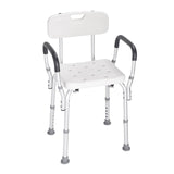 VEVOR Shower Chair, Shower Seat with Back, Adjustable Height Shower Stool, Shower Chair for Inside Shower Bathtub, Non-slip Bathroom Bench Bath Chair for Elderly Disabled Handicap, 158.8 kg Capacity - Extra Image