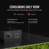 VEVOR LED Grow Light, 400W Full Spectrum Dimmable, High Yield Samsung 2B1B Diodes Growing Lamp for Indoor Plants Seedling Veg and Bloom Greenhouse Growing, Daisy Chain Driver for 4x4/5x5 ft Grow Tent - Rear View
