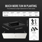 VEVOR LED Grow Light, 400W Full Spectrum Dimmable, High Yield Samsung 2B1B Diodes Growing Lamp for Indoor Plants Seedling Veg and Bloom Greenhouse Growing, Daisy Chain Driver for 4x4/5x5 ft Grow Tent - Close-Up Angle