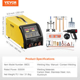 VEVOR Dual Pro Stud Welder Professional 5KW Welder for Steel & Aluminum Panels - Close-Up Angle
