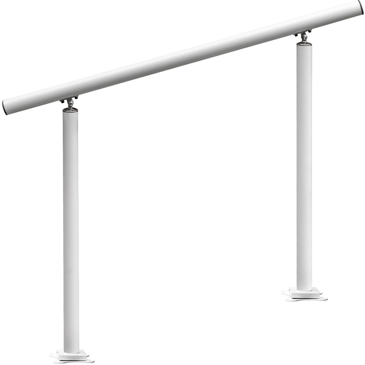 VEVOR Handrail Outdoor Stairs, 3ft, 34 Inch Outdoor Handrail, Outdoor Stair Railing Adjustable from 0 to 60 Degrees Handrail for Stairs Outdoor White Aluminum Stair Railing for Garden, Office Area