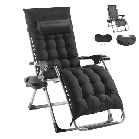 Zero Gravity Chair, 26 inch Zero Gravity Recliner Lounge Chair for Indoor and Outdoor, Adjustable Anti