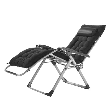Zero Gravity Chair, 26 inch Zero Gravity Recliner Lounge Chair for Indoor and Outdoor, Adjustable Anti, image 11