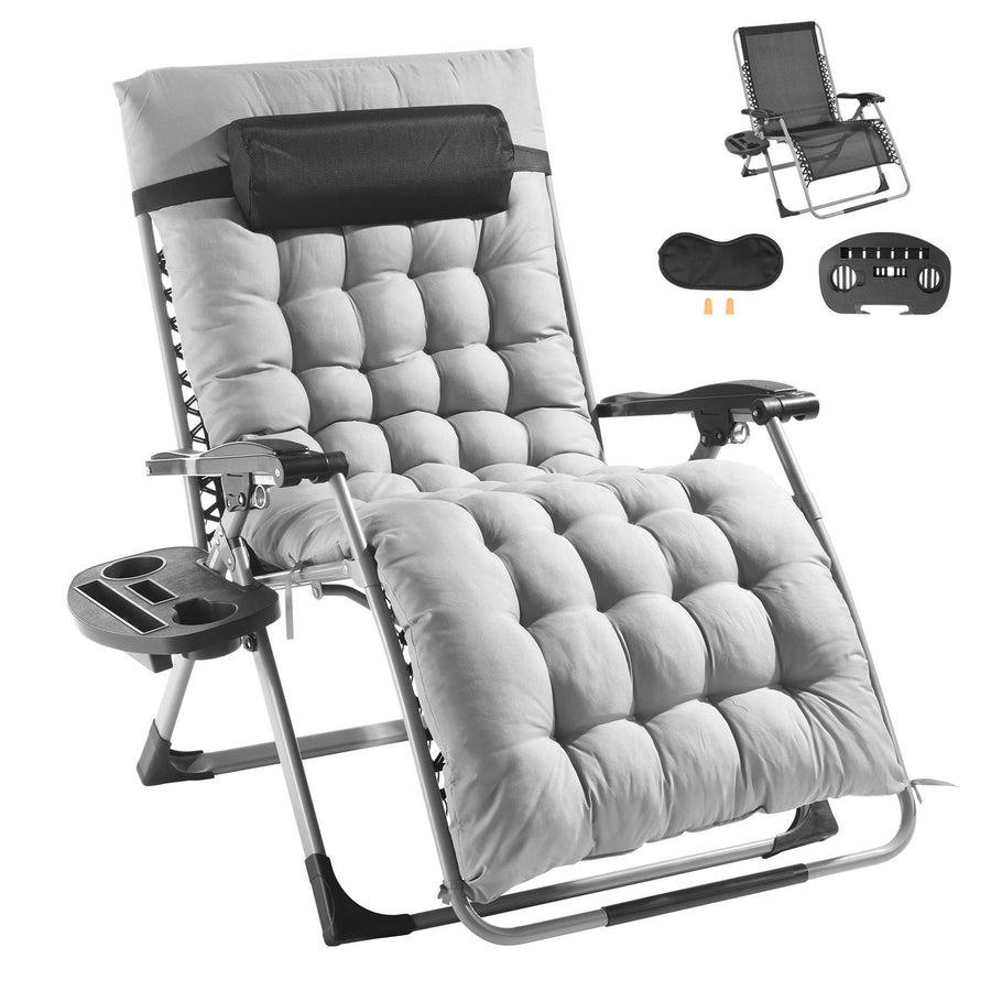 Zero Gravity Chair, 33 inch Zero Gravity Recliner Lounge Chair for Indoor and Outdoor, Adjustable Anti