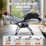 Zero Gravity Chair, 33 inch Zero Gravity Recliner Lounge Chair for Indoor and Outdoor, Adjustable Anti, Reclining