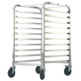 VEVOR Bun Pan Rack, 10-Tier Commercial Bakery Racks with Brake Wheels, Aluminum Racking Trolley Storage for Half & Full Sheet, Speed Rack For Kitchen Home, Bread Baking Equipment, 660x515x985 mm