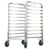 VEVOR Bun Pan Rack, 10-Tier Commercial Bakery Racks with Brake Wheels, Aluminum Racking Trolley Storage for Half & Full Sheet, Speed Rack For Kitchen Home, Bread Baking Equipment, 660x515x985 mm