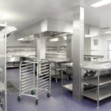 VEVOR Bun Pan Rack, 10-Tier Commercial Bakery Racks with Brake Wheels, Aluminum Racking Trolley Storage for Half & Full Sheet, Speed Rack For Kitchen Home, Bread Baking Equipment, 660x515x985 mm - Rear View
