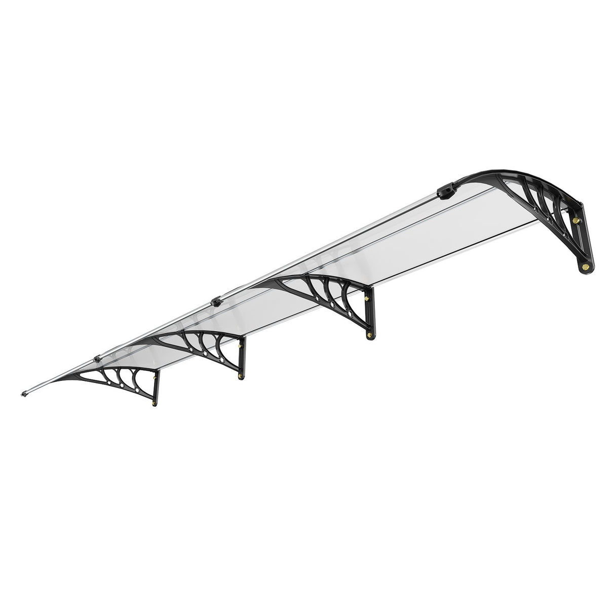 VEVOR Window Door Awning Canopy, 965 x 2975mm Door Canopy Exterior, UF50+ PC Sunshade Sheet Awnings, Outdoor Patio Awning Sun Shade, Transparent, Waterproof, for Sun Shutter, UV, Rain, Snow Protection