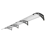 VEVOR Window Door Awning Canopy, 965 x 2975mm Door Canopy Exterior, UF50+ PC Sunshade Sheet Awnings, Outdoor Patio Awning Sun Shade, Transparent, Waterproof, for Sun Shutter, UV, Rain, Snow Protection - Low Angle