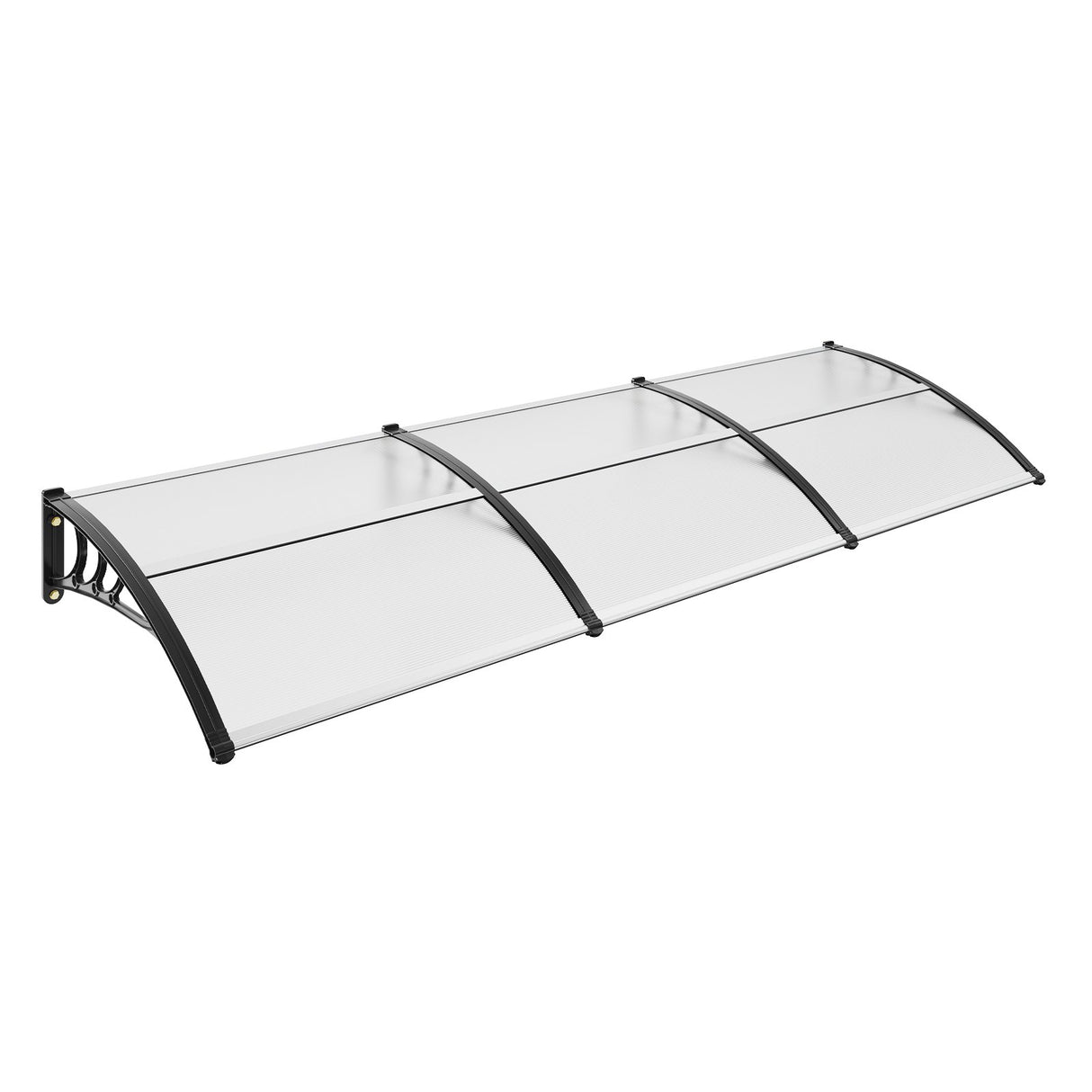 VEVOR Window Door Awning Canopy, 965 x 2975mm Door Canopy Exterior, UF50+ PC Sunshade Sheet Awnings, Outdoor Patio Awning Sun Shade, Transparent,