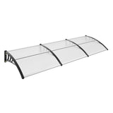VEVOR Window Door Awning Canopy, 965 x 2975mm Door Canopy Exterior, UF50+ PC Sunshade Sheet Awnings, Outdoor Patio Awning Sun Shade, Transparent,