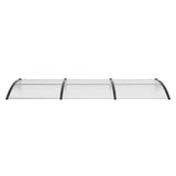 VEVOR Window Door Awning Canopy, 965 x 2975mm Door Canopy Exterior, UF50+ PC Sunshade Sheet Awnings, Outdoor Patio Awning Sun Shade, Transparent, Waterproof, for Sun Shutter, UV, Rain, Snow Protection - Extra Image