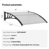 VEVOR Window Door Awning Canopy 40